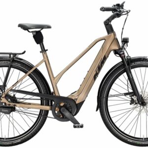 KTM MACINA CITY 810 Belt, stufenlose Nabenschaltung, Damenfahrrad, Trapez, Modell 2025, 28 Zoll 46 cm olive pearl matt (black+orange)