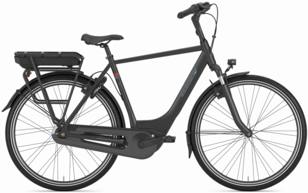 Gazelle Paris C7+ HMB RT (500 Wh), 7 Gang Nabenschaltung, Herrenfahrrad, Diamant, Modell 2024, 28 Zoll 57 cm blackmatte