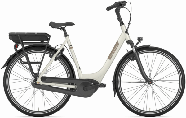 Gazelle Paris C7+ HMB RT (500 Wh), 7 Gang Nabenschaltung, Damenfahrrad, Wave, Modell 2024, 28 Zoll 57 cm ivory whitematte
