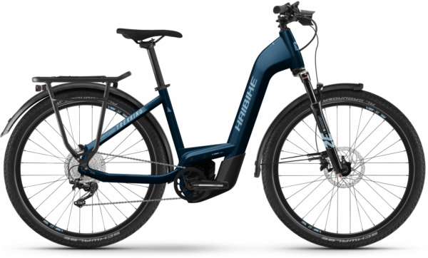 HAIBIKE Trekking 8 (750 Wh), 11 Gang Kettenschaltung, Damenfahrrad, Wave, Modell 2023, 27,5 Zoll 50 cm gloss defender/black ink