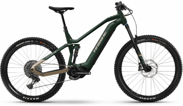 HAIBIKE AllMtn 7 (720 Wh), 12 Gang Kettenschaltung, Herrenfahrrad, Diamant, Modell 2023, 27,5 / 29 Zoll 47 cm matte green/gloss caramel/black