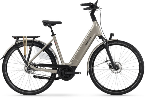 Batavus Finez E-go® Power Exclusive Plus (750 Wh), 5 Gang Nabenschaltung, Damenfahrrad, Deep, Modell 2024, 28 Zoll 61 cm champagner gold