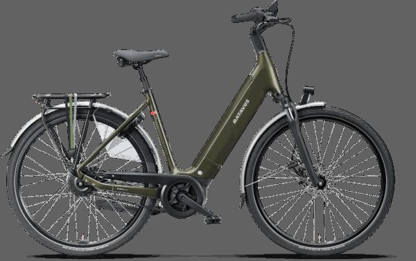 Batavus Finez E-go® Power Exclusive Pl (750 Wh), stufenlose Nabenschaltung, Damenfahrrad, Deep, Modell 2024, 28 Zoll 57 cm savanna green