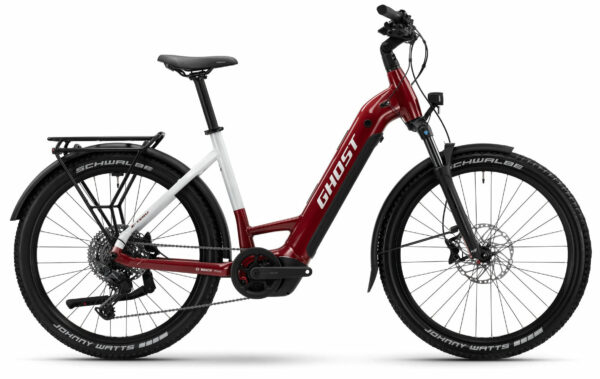 Ghost E-Teru Advanced EQ carbon red/chilly white-glossy 27,5" 800 Wh Wave