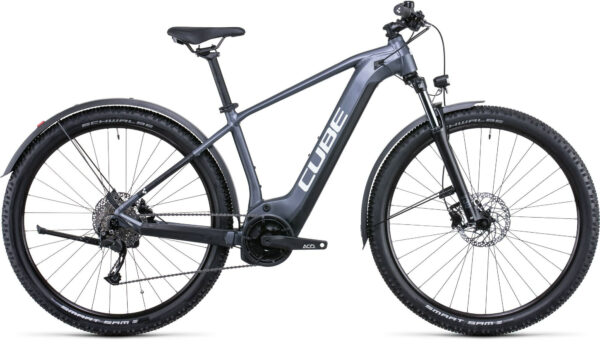 Cube Reaction Hybrid Performance Allroad metallicgrey´n´white 29" 625 Wh Diamant