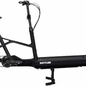KETTLER Alu-Rad CARGOLINE HT 800 E-CA BELT (750 Wh), stufenlos, Lastenrad, Trapez, Modell 2024, 26 / 20 Zoll 43 cm Black matt