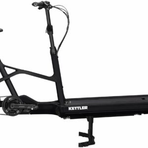 KETTLER Alu-Rad CARGOLINE HT 600 E-CA BELT (750 Wh), stufenlos, Lastenrad, Trapez, Modell 2024, 26 / 20 Zoll 43 cm Black matt