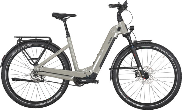 KETTLER Alu-Rad PINNIATO HT SPORT (720 Wh), 12 Gang Tretlagergetriebe, Damenfahrrad, Wave, Modell 2024, 29 Zoll 55 cm gentlemen´s grey shiny