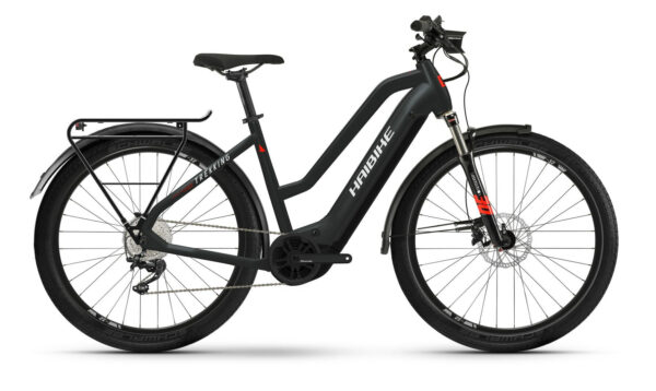 Haibike Trekking 6 matte black/red reflex 27,5" 630 Wh Trapez