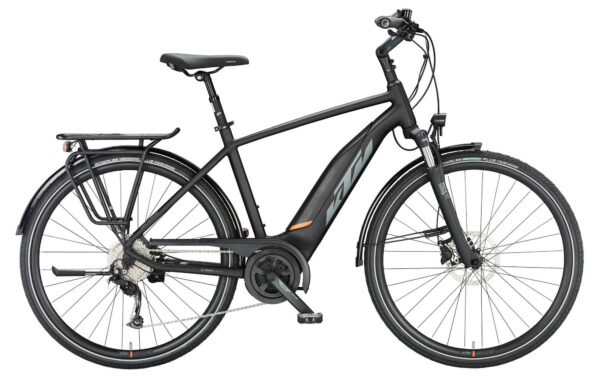 KTM Macina Fun A510 black matt (grey+orange) 28" 500 Wh Diamant