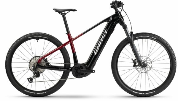 GHOST E-Teru Pro 29 (750 Wh), 12 Gang Kettenschaltung, Erwachsenenfahrrad, Diamant, Modell 2023, 29 Zoll 50 cm black/pearl deep red  - glossy
