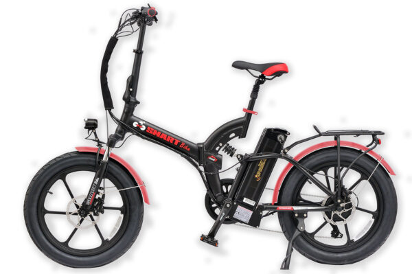 SMARTbike SHARK 3.0 schwarz-rot 20" 690 Wh Faltrahmen