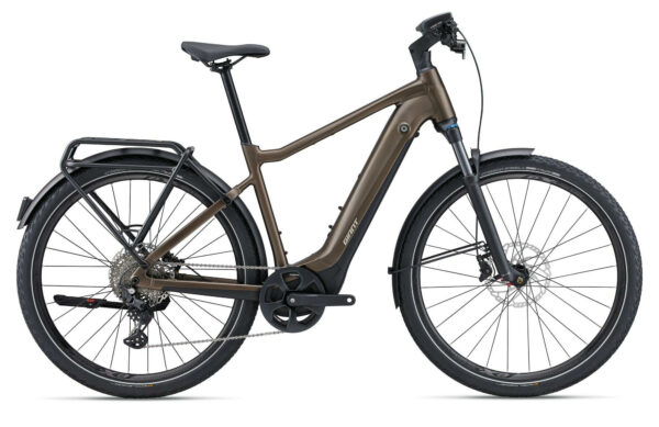 Giant Explore E+ Pro 1 GTS Truffle/Black Satin-Matt 28" 800 Wh Diamant