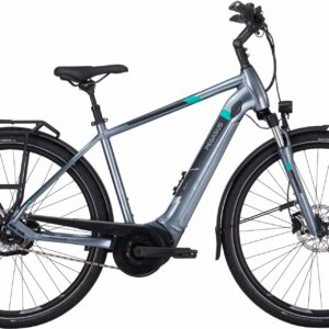 PEGASUS Premio Evo 5R (500 Wh), 5 Gang Nabenschaltung, Herrenfahrrad, Diamant, Modell 2022/2023, 28 Zoll 60 cm dark chrome silver