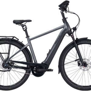 PEGASUS Premio Evo 5 Lite COMFORT (500 Wh), 5 Gang Nabenschaltung, Herrenfahrrad, Diamant, Modell 2022/2023, 28 Zoll 50 cm black chrome matt/black matt