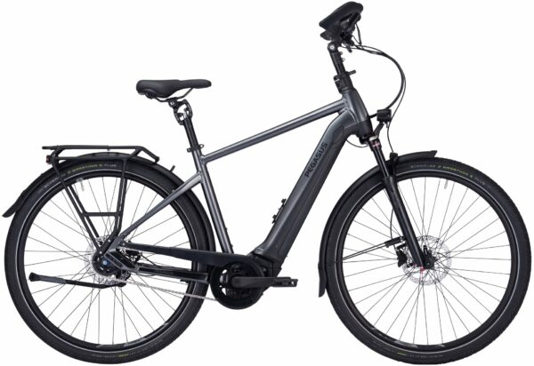 PEGASUS Premio Evo 5 Lite COMFORT (500 Wh), 5 Gang Nabenschaltung, Herrenfahrrad, Diamant, Modell 2022/2023, 28 Zoll 50 cm black chrome matt/black matt