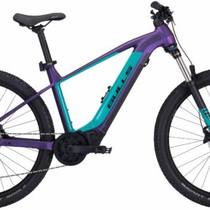 BULLS E-Stream EVA 1 27,5" (740 Wh), 10 Gang Kettenschaltung, Damenfahrrad, Diamant, Modell 2022/2023, 27,5 Zoll 44 cm aubergine matt/emerald/black matt