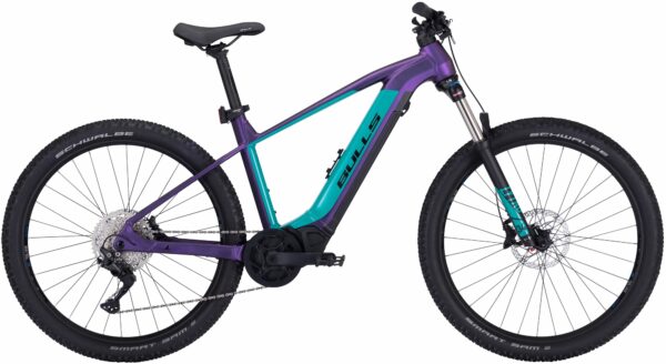 BULLS E-Stream EVA 1 27,5" (740 Wh), 10 Gang Kettenschaltung, Damenfahrrad, Diamant, Modell 2022/2023, 27,5 Zoll 44 cm aubergine matt/emerald/black matt