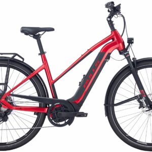 BULLS Lacuba EVO 11 (925 Wh), 11 Gang Kettenschaltung, Damenfahrrad, Trapez, Modell 2022/2023, 28 Zoll 55 cm chrome red/black matt