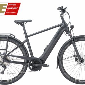 Pegasus Premio Evo 10 Lite (625 Wh), 10 Gang Kettenschaltung, Herrenfahrrad, Diamant, Modell 2024, 28 Zoll 60 cm black matt