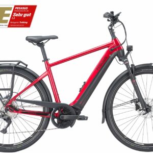 Pegasus Premio Evo 10 Lite (750 Wh), 10 Gang Kettenschaltung, Herrenfahrrad, Diamant, Modell 2024, 28 Zoll 55 cm hyper red