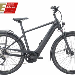 Pegasus Premio Evo 10 Lite (750 Wh), 10 Gang Kettenschaltung, Herrenfahrrad, Diamant, Modell 2024, 28 Zoll 60 cm black matt