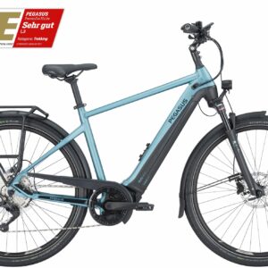Pegasus Premio Evo 10 Lite (750 Wh), 10 Gang Kettenschaltung, Herrenfahrrad, Diamant, Modell 2024, 28 Zoll 60 cm summit lake blue