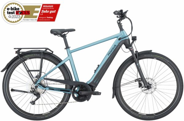 Pegasus Premio Evo 10 Lite (750 Wh), 10 Gang Kettenschaltung, Herrenfahrrad, Diamant, Modell 2024, 28 Zoll 60 cm summit lake blue