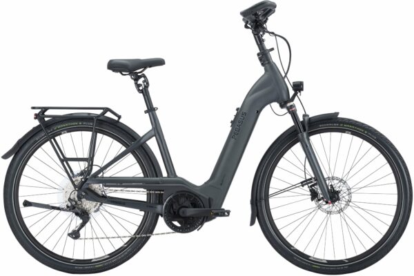 Pegasus Premio Evo 10 Lite COMFORT (625 Wh), 10 Gang Kettenschaltung, Damenfahrrad, Wave, Modell 2024, 28 Zoll 50 cm black matt