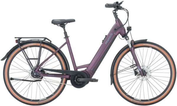 Pegasus Premio Evo 5R (625 Wh), 5 Gang Nabenschaltung, Damenfahrrad, Wave, Modell 2024, 28 Zoll 50 cm deep berry
