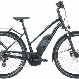 Pegasus Solero E8 Plus (500 Wh), 8 Gang Kettenschaltung, Damenfahrrad, Trapez, Modell 2024, 28 Zoll 55 cm black matt