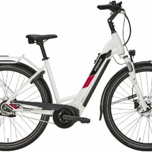 Pegasus Solero Evo 8R 26 (500 Wh), 8 Gang Nabenschaltung, Damenfahrrad, Wave, Modell 2024, 26 Zoll 40 cm metallic off-white