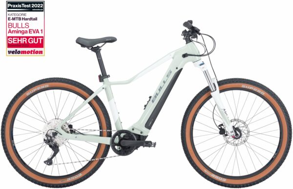 BULLS Aminga EVA 1 27,5 (625 Wh), 10 Gang Kettenschaltung, Damenfahrrad, Diamant, Modell 2024, 27,5 Zoll 48 cm sage