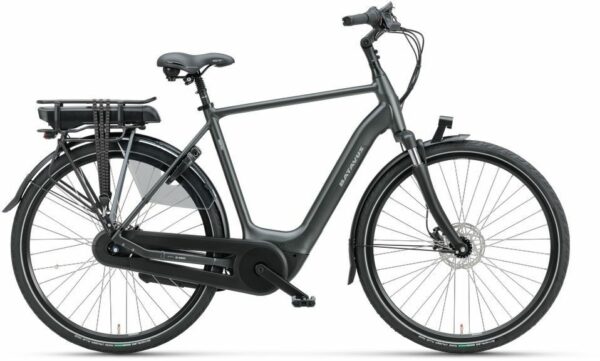Batavus Finez E-go® Active Plus (400 Wh), 7 Gang Nabenschaltung, Herrenfahrrad, Diamant, Modell 2021, 28 Zoll 61 cm black matt