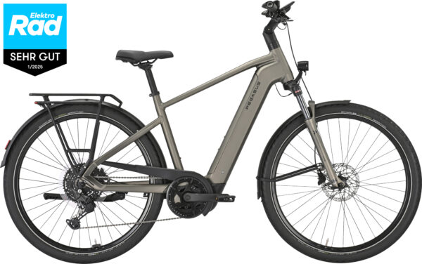 Pegasus PREMIO EVO 10 Lite (800 Wh), 10 Gang Kettenschaltung, Herrenfahrrad, Diamant, Modell 2025, 28 Zoll 55 cm monza grey matte