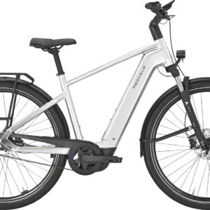 Pegasus PREMIO EVO 5F Belt (800 Wh), 5 Gang Nabenschaltung, Herrenfahrrad, Diamant, Modell 2025, 28 Zoll 60 cm arctic silver