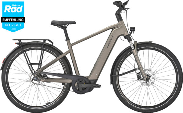 Pegasus PREMIO EVO 5F Belt (800 Wh), 5 Gang Nabenschaltung, Herrenfahrrad, Diamant, Modell 2025, 28 Zoll 60 cm monza grey matte