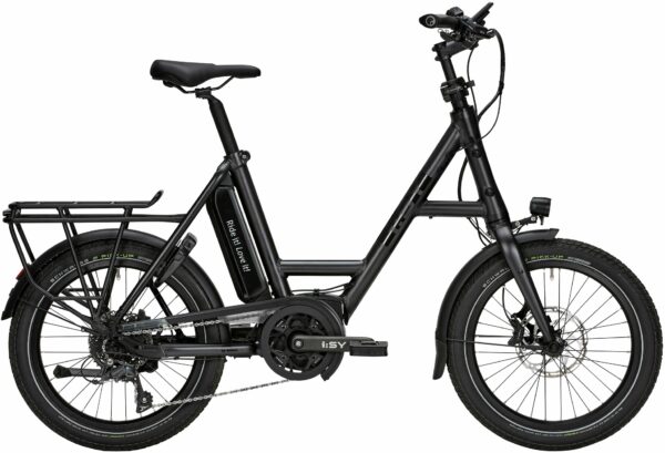 i:SY S8 K (545 Wh), 8 Gang Kettenschaltung, Unisexfahrrad, Kompakt, Modell 2023, 20 Zoll 47 cm pepper black