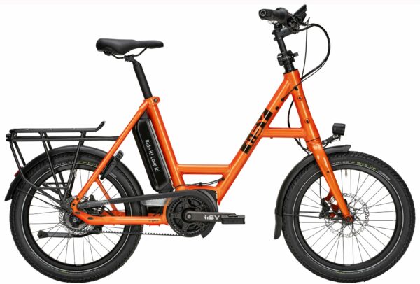 i:SY E5 ZR F CX (545 Wh), 5 Gang Nabenschaltung, Unisexfahrrad, Kompakt, Modell 2023, 20 Zoll 47 cm happy orange
