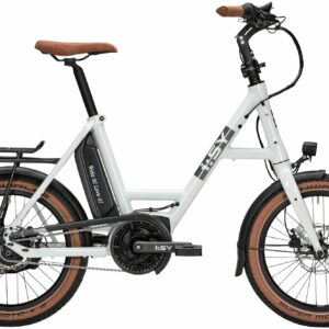 i:SY S8 F B (500 Wh), 8 Gang Nabenschaltung, Unisexfahrrad, Kompakt, Modell 2023, 20 Zoll 47 cm seashell white