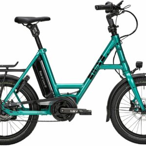 i:SY E5 ZR RT Comfort (545 Wh), 5 Gang Nabenschaltung, Unisexfahrrad, Kompakt, Modell 2023, 20 Zoll 47 cm opal green