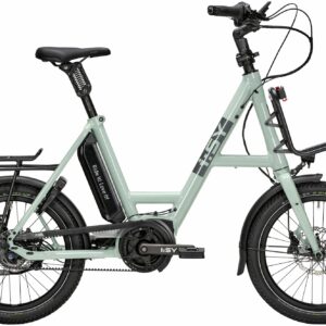 i:SY XXL E5 ZR F Comfort (545 Wh), 5 Gang Nabenschaltung, Unisexfahrrad, Kompakt, Modell 2023, 20 Zoll 51 cm mint green