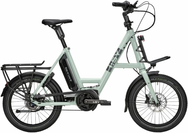 i:SY XXL E5 ZR F Comfort (545 Wh), 5 Gang Nabenschaltung, Unisexfahrrad, Kompakt, Modell 2023, 20 Zoll 51 cm mint green
