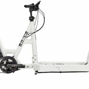 i:SY Cargo N3.8 ZR Maxi (545 Wh), stufenlose Nabenschaltung, Lastenrad, Long John, Modell 2023, 20 Zoll 47 cm seashell white