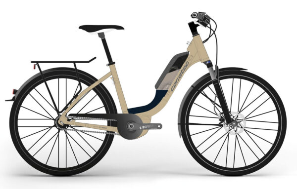 Corratec E-Power Urban 28 Fusion Tube AP5 8S Beige/Grau 28" 500 Wh Wave
