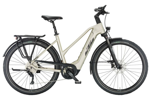 KTM Macina Style 740 champagne matt (black+orange) 28" 750 Wh Trapez