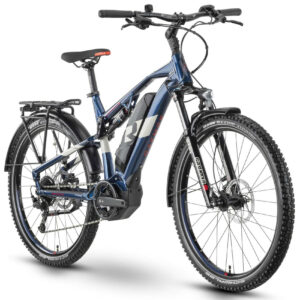 Raymon CrossRay FS E 4.0 M350 dark blue/light grey/red 27,5" 500 Wh Diamant