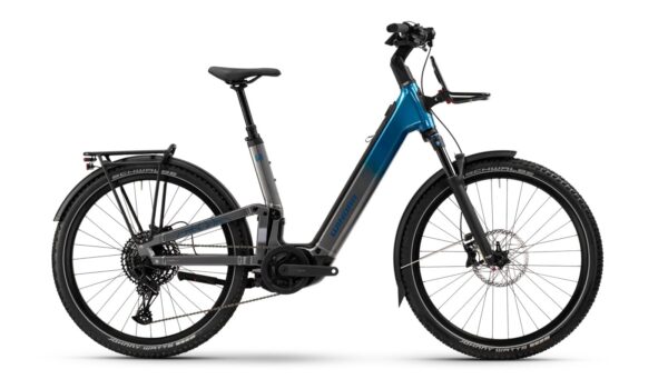 Winora SINUS FS X12 - 27.5 Zoll 800Wh 12K Wave/Fully - platinum/blue