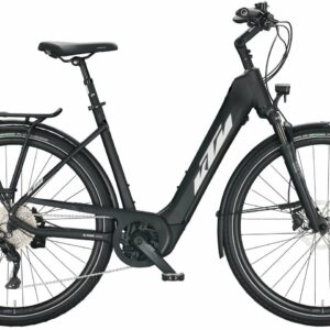 KTM MACINA TOUR CX 510 (500 Wh), 10 Gang Kette, Damenfahrrad, Deep, Modell 2022/2023, 28 Zoll 56 cm black matt (silver+orange)