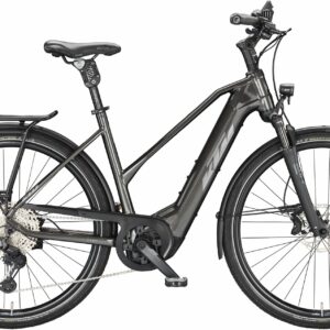 KTM MACINA STYLE XL (750 Wh), 11 Gang Kettenschaltung, Damenfahrrad, Trapez, Modell 2024, 28 Zoll 56 cm machine grey (silver+black)